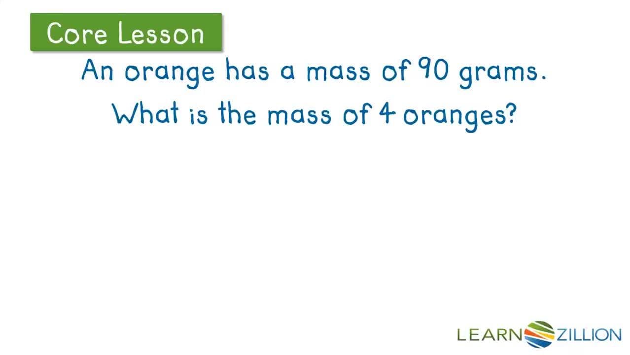 Solving Multiplication and Division Word Problems about Mass