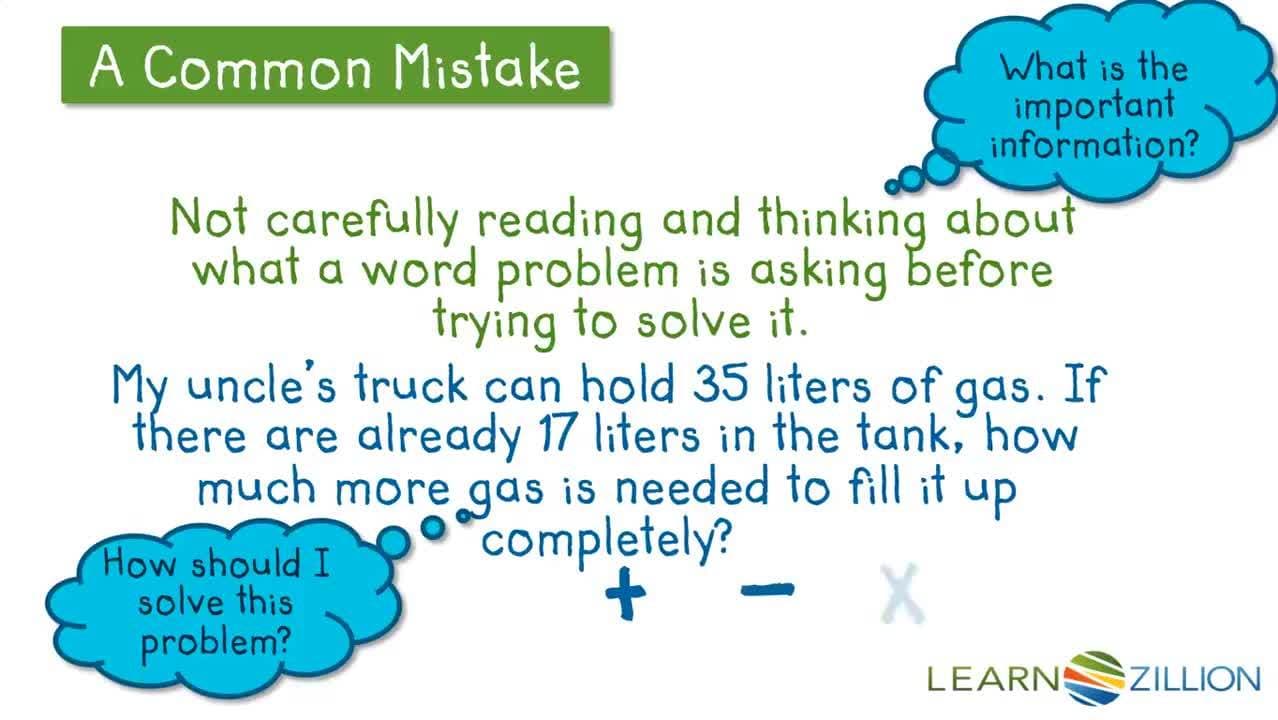 Solving Volume Word Problems Using a Number Line