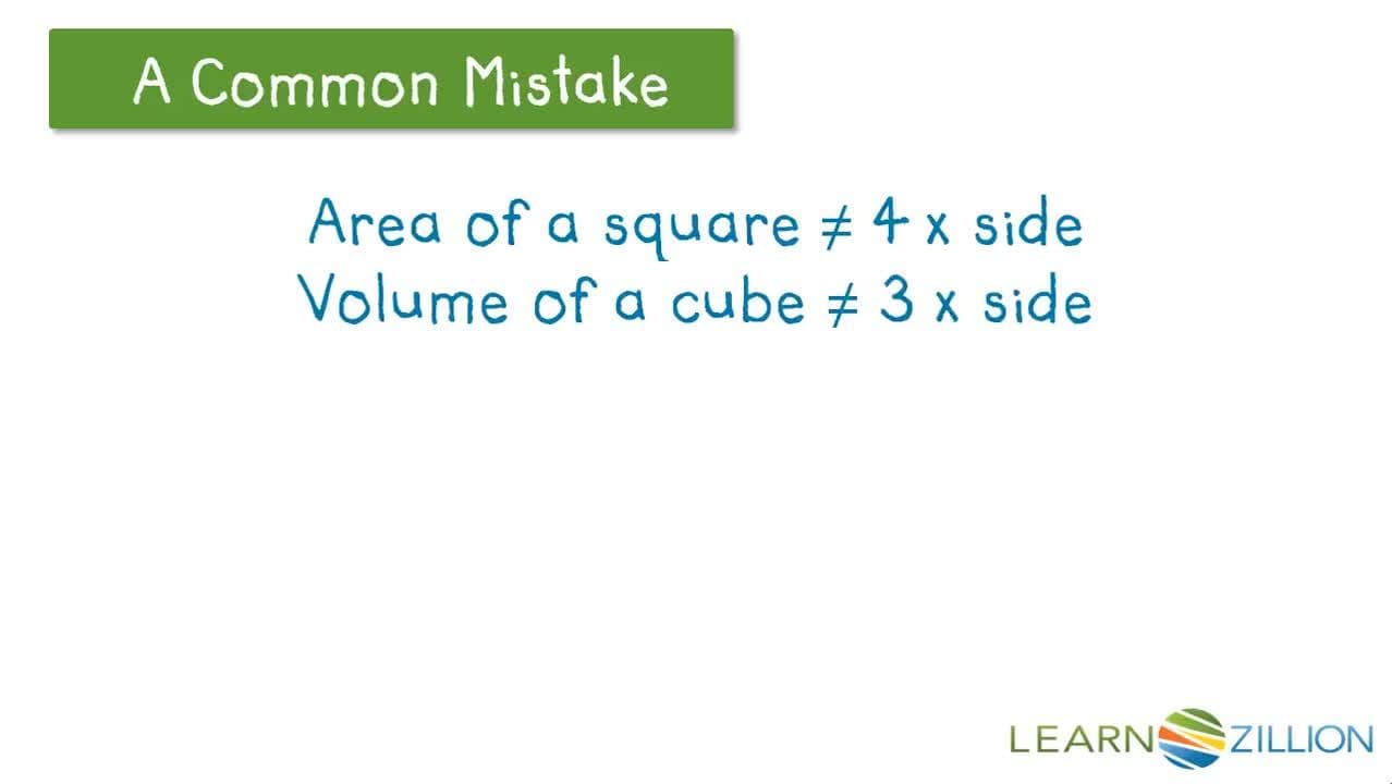 Using Exponents to Find Area and Volume