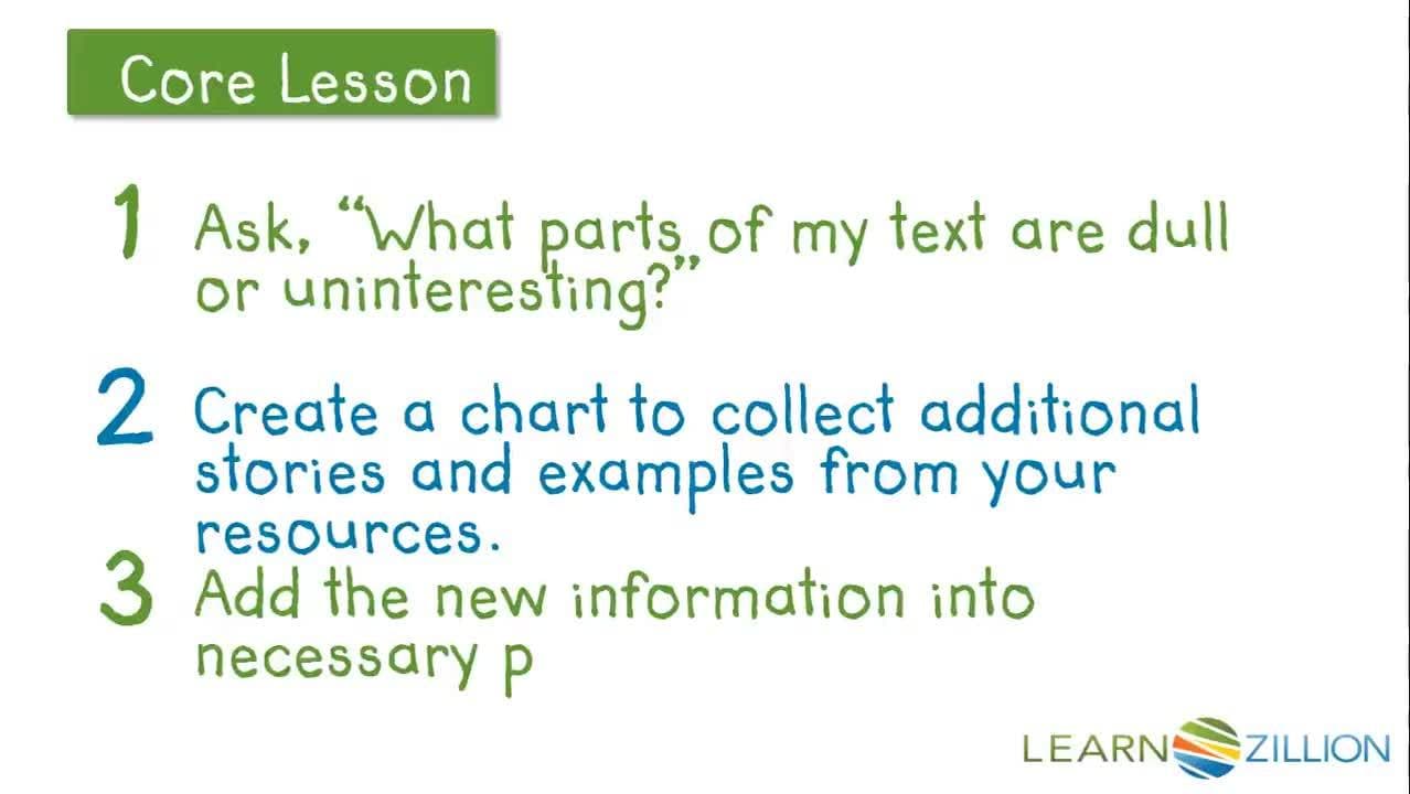 Including Stories and Examples in Body Paragraphs