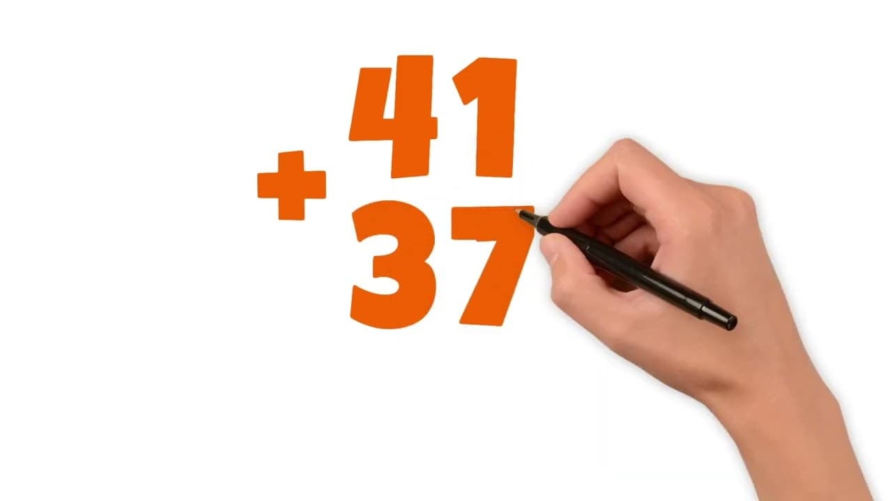 2-Digit Addition: What is 41 + 37?