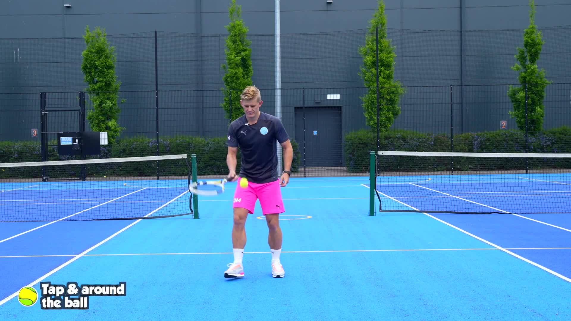 Striking - (Tennis) Tap & around the ball