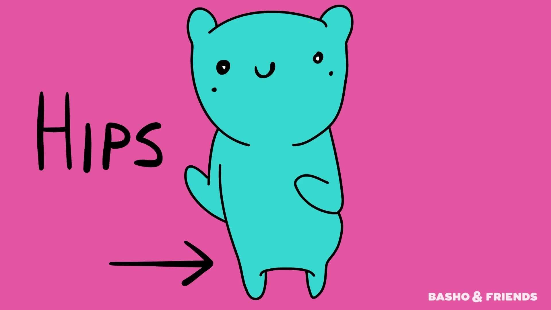 Learn English with BASHO & FRIENDS | Dance With Your Body Brain Break for Kids