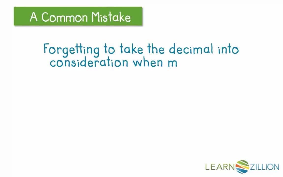Multiplying Decimals by Whole Numbers Using an Area Model