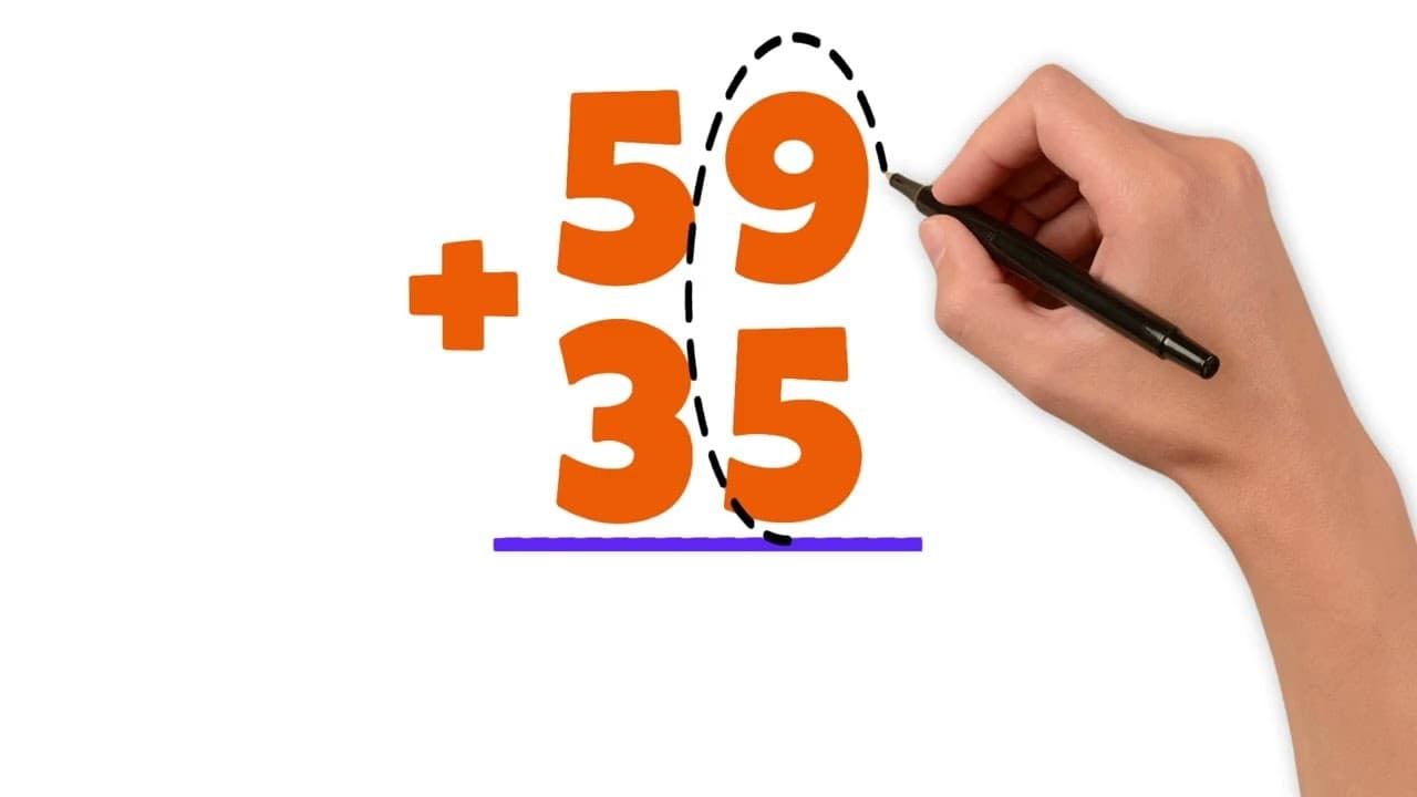 2-Digit Addition: What is 59 + 35?