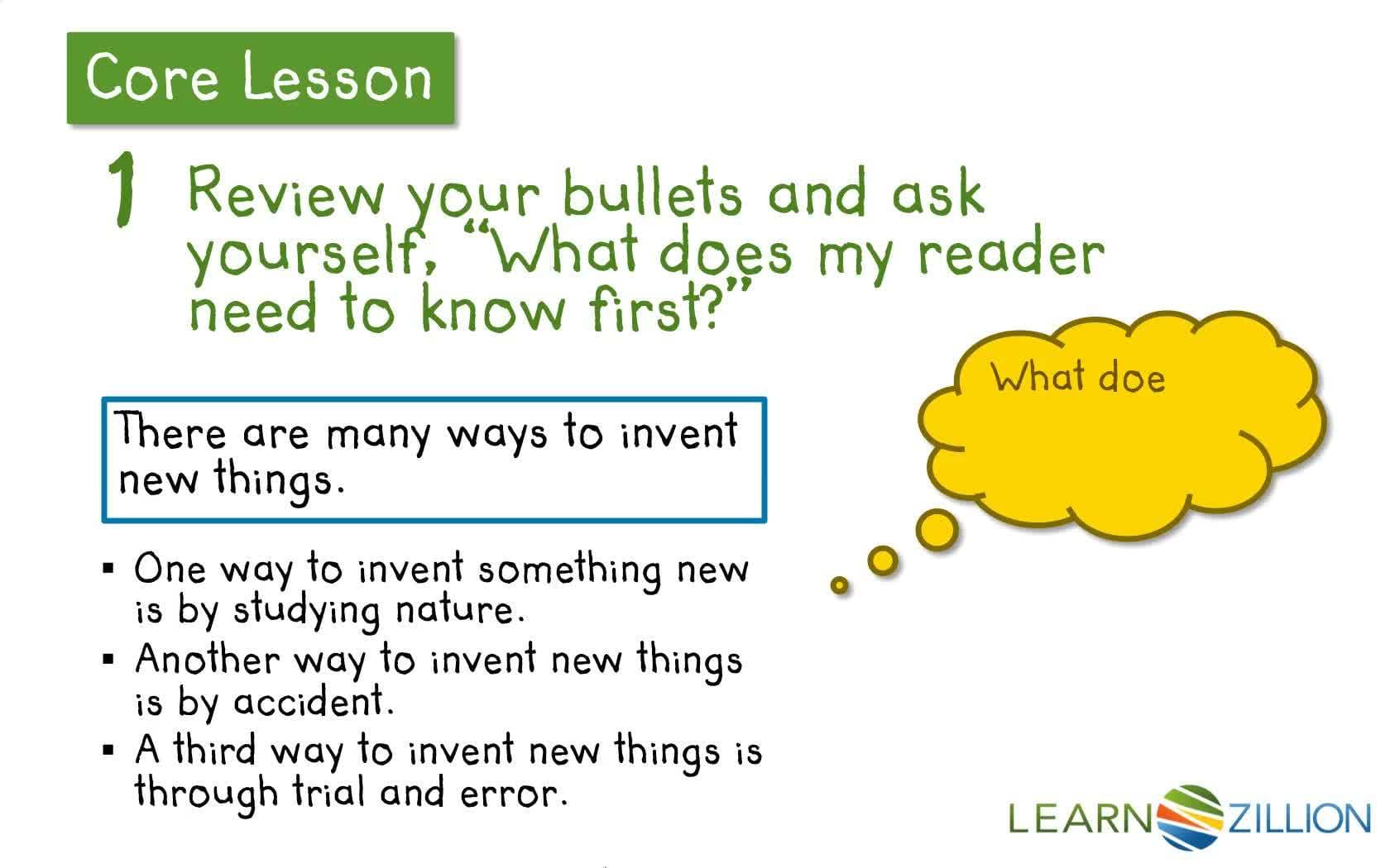 Organizing Your Essay: What Does Your Reader Need to Know First?