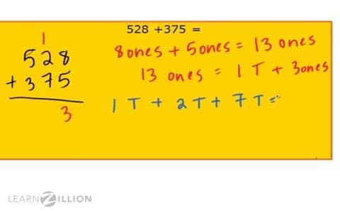 Adding Numbers to 1000 with Regrouping