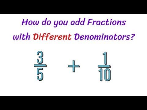 Adding Fractions with Different Denominators Example 2