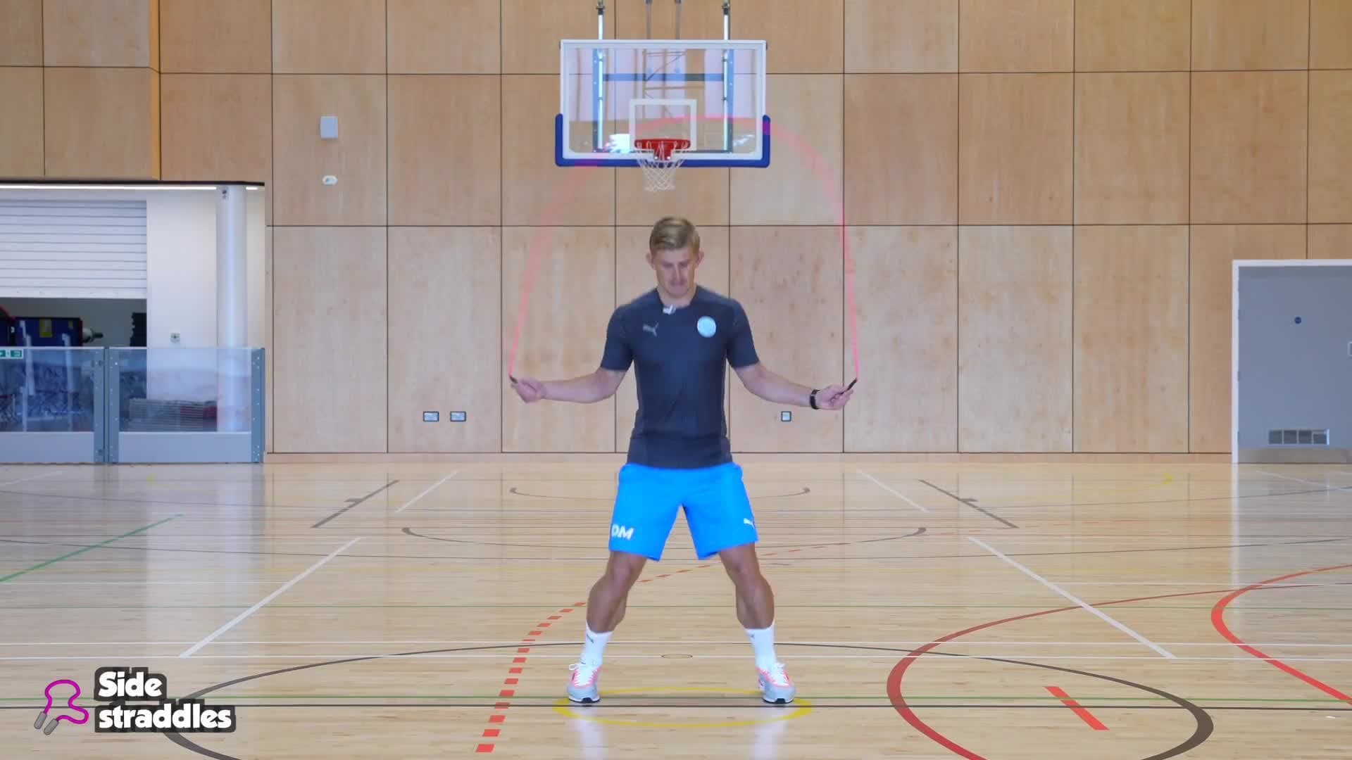 Moving - (Jump rope) Side straddles