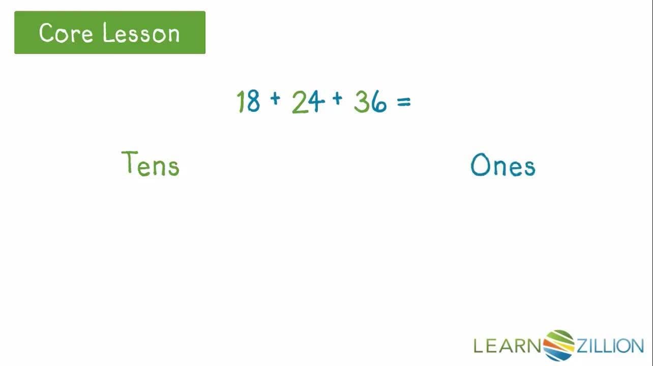 Adding Multiple Two-Digit Numbers by Decomposing