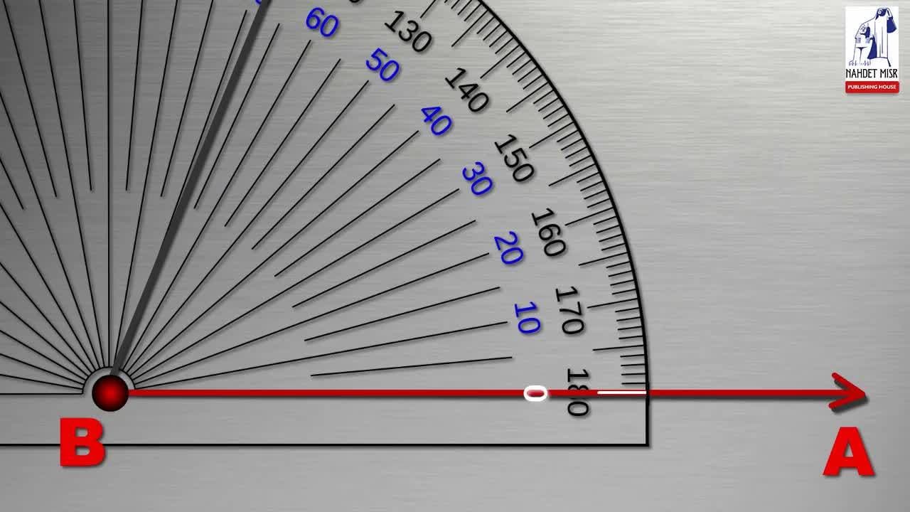 The protractor to measure an angle
