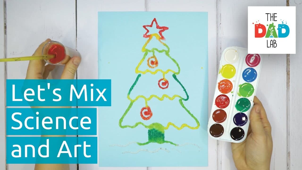 Salt Painting Christmas Tree