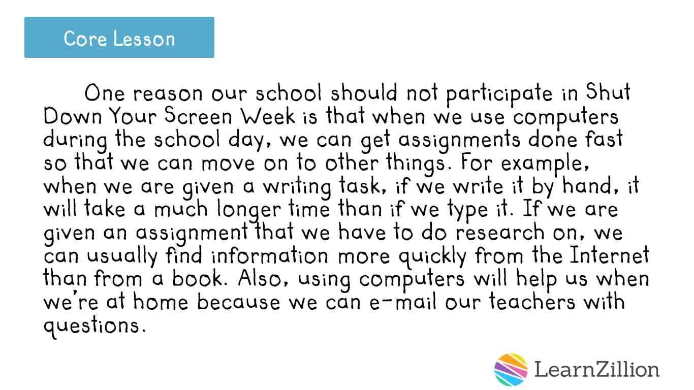 Using Relevant Evidence in Argumentative Writing