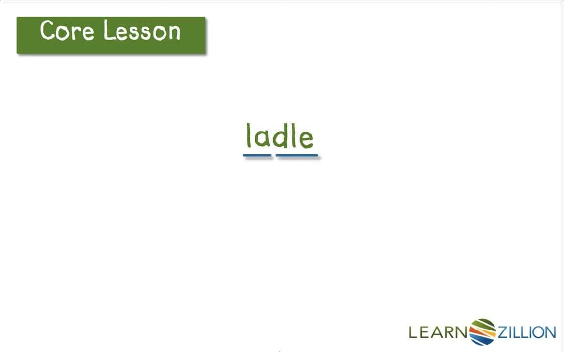 Reading Words Ending with Consonant-le Syllables