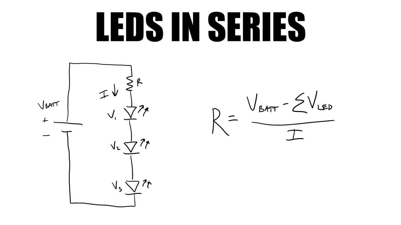 LED Circuit Design: LEDs in Series