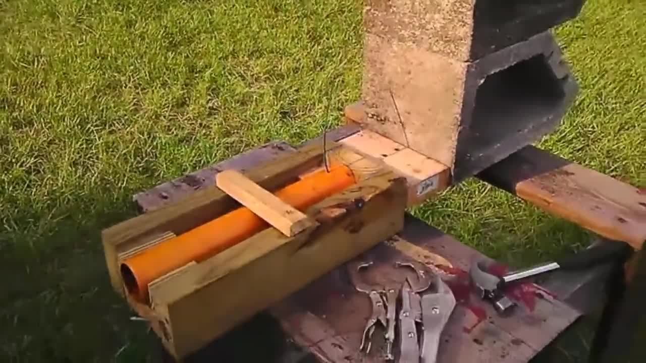 Powerful Golf Ball cannon! [Black Powder in a 1.75" fiberglass tube]