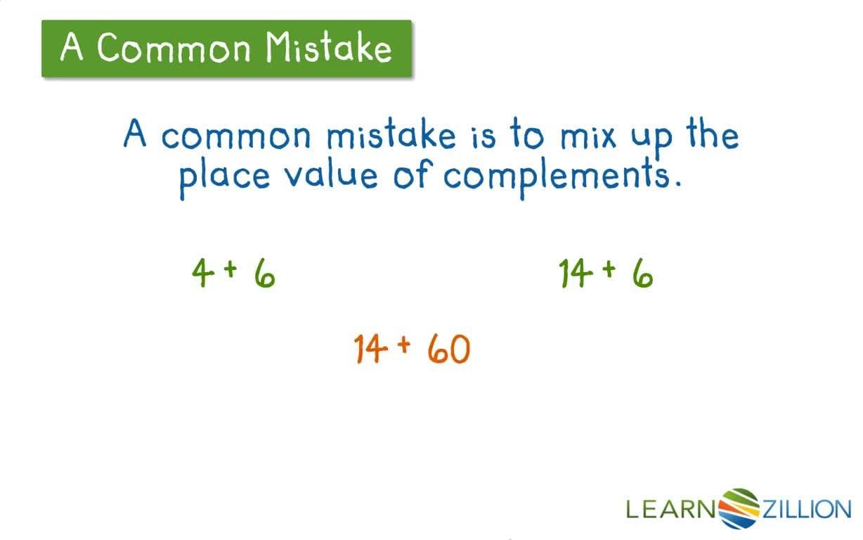 Using Complements of 10 to Solve Addition Problems