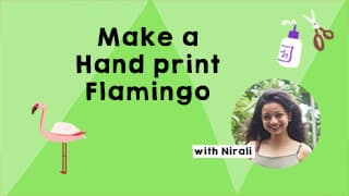 DIY Flamingo Hand Print