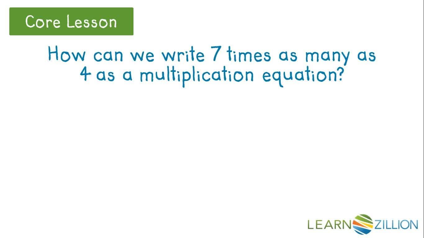 Multiplication as a Comparison: Using Number Sentences