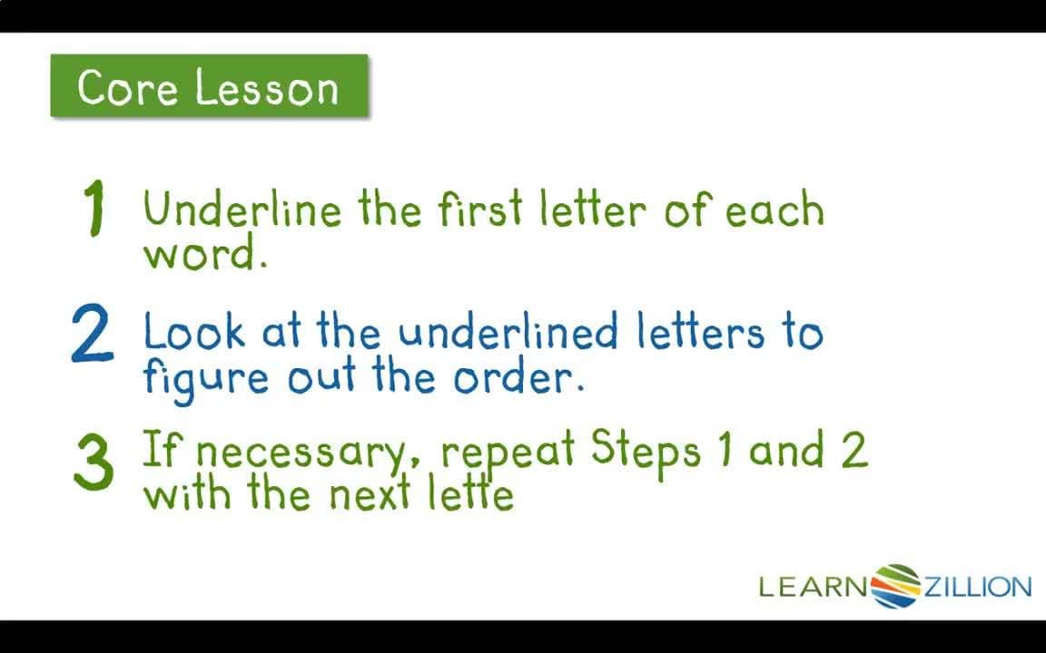 Alphabetizing Words: A Step-by-Step Guide