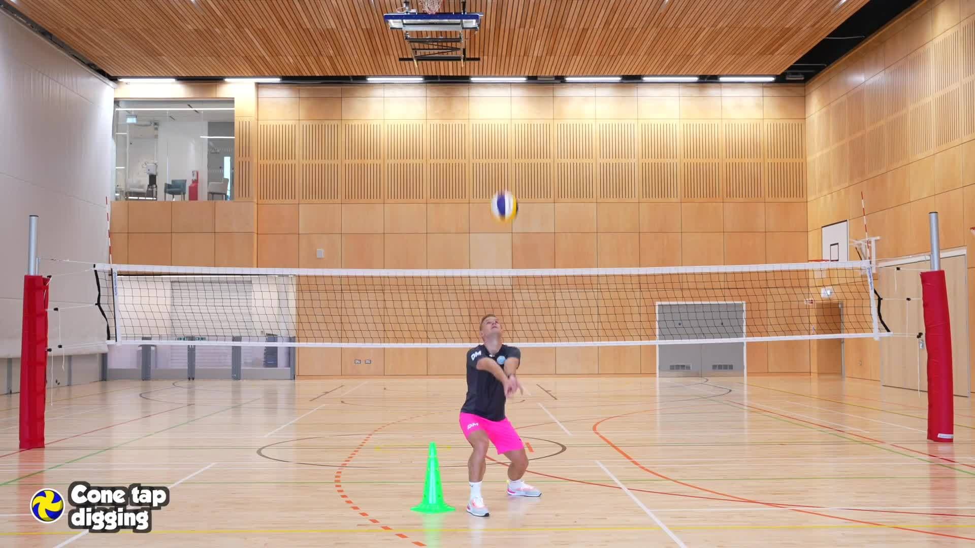 Volleyball - Cone tap digging