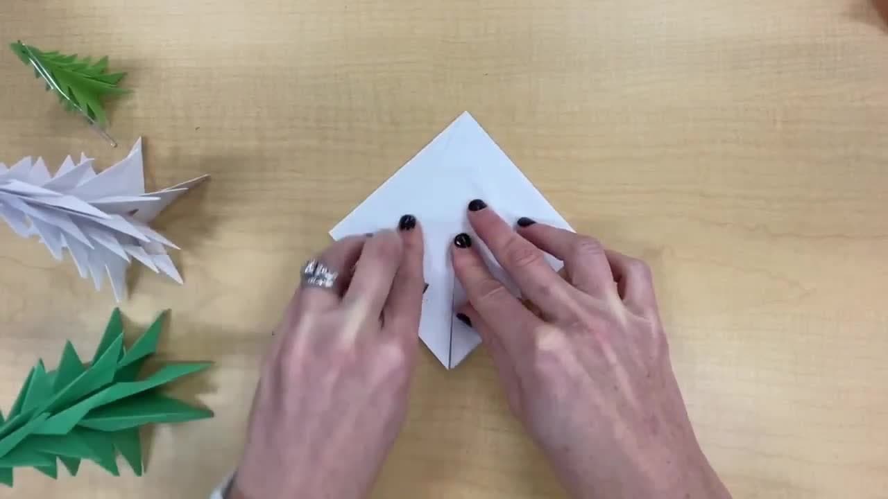 How To Fold A 3D Paper Tree (Origami Christmas Tree)