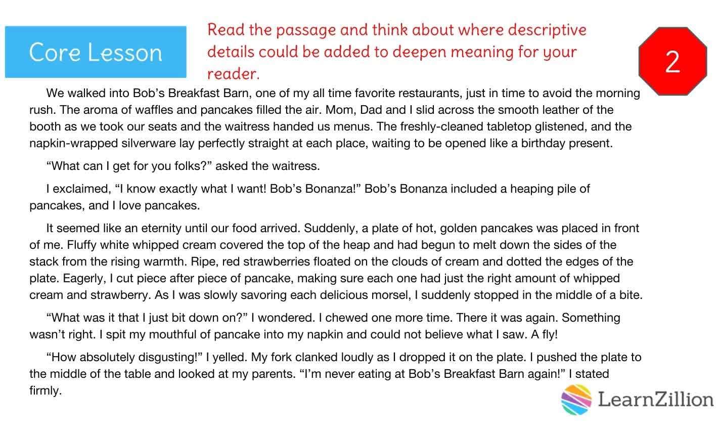 Adding Descriptive Details to Deepen Meaning in Writing