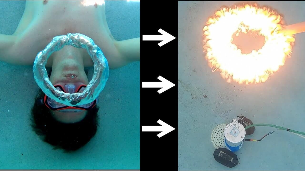 Blowing FIRE RINGS underwater