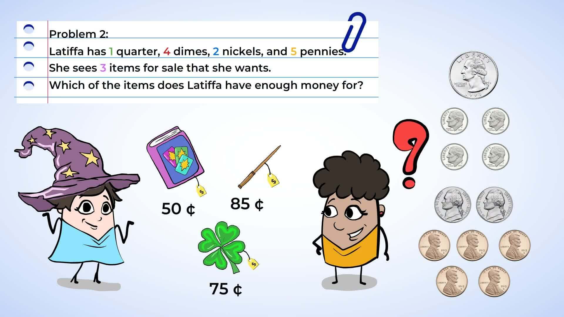 Solving Money Word Problems