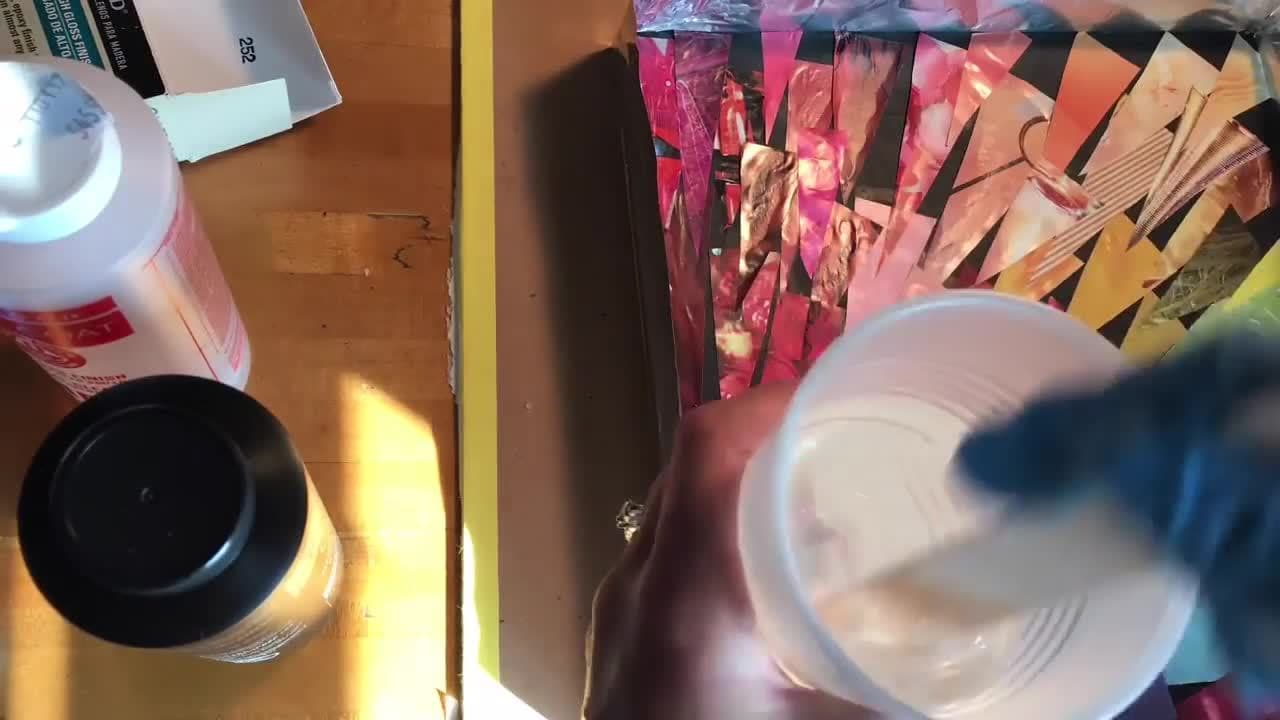 Resin Collage Tutorial - make art at home with me!