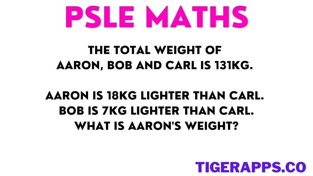 Easy Model Sums (PSLE Maths)