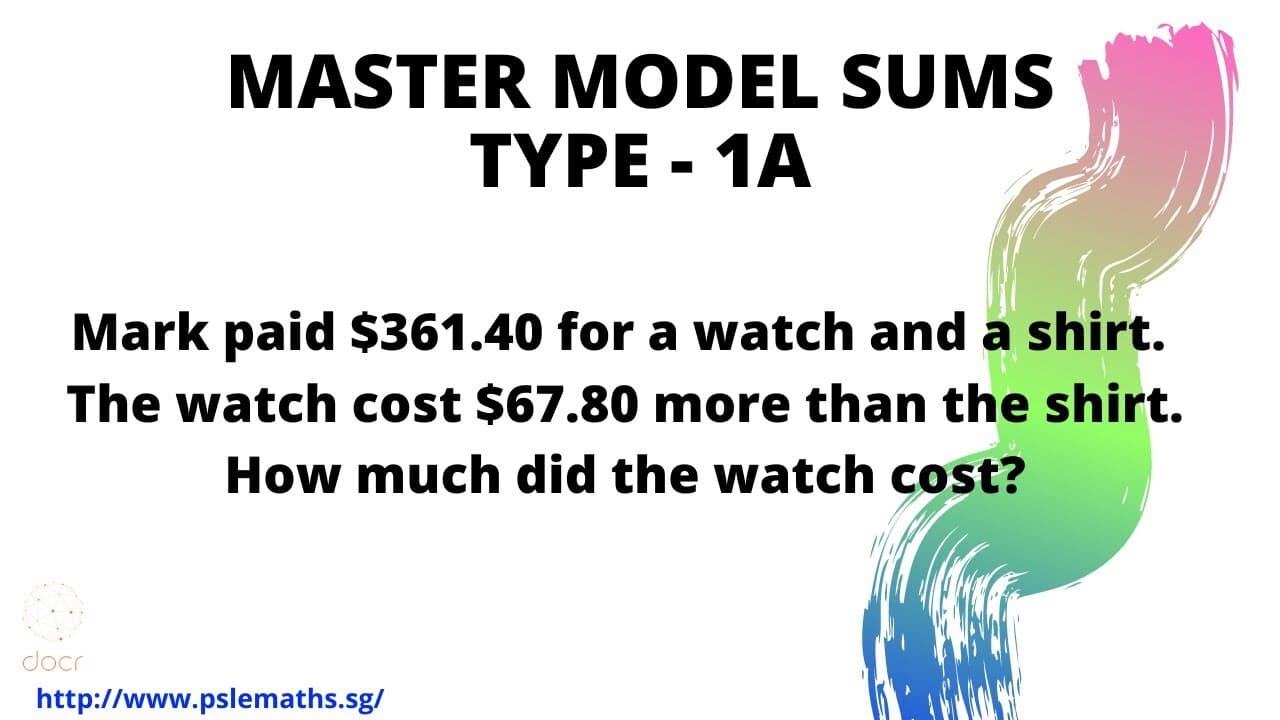 Model Sums: Type 1A (PSLE Maths)