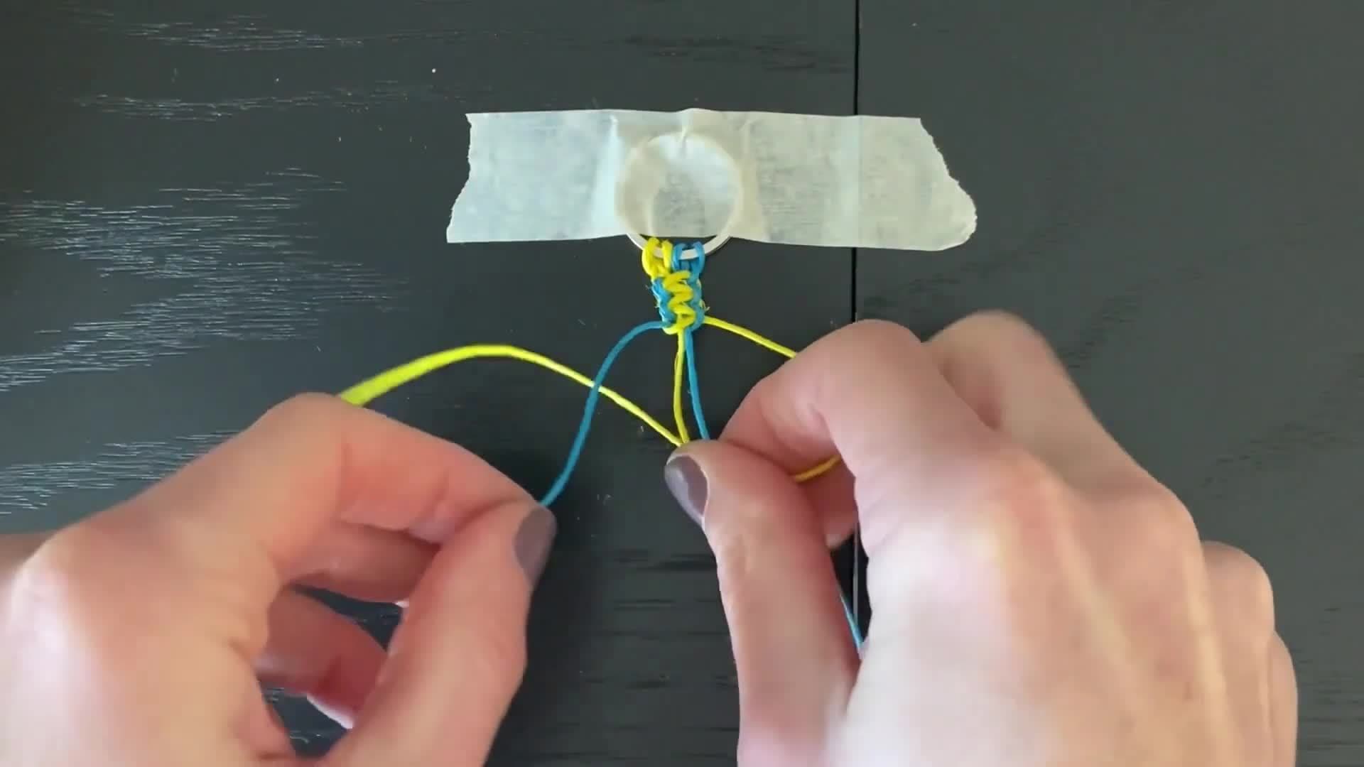 Fiber Knotted Keychain with Clay Charm, Part 2