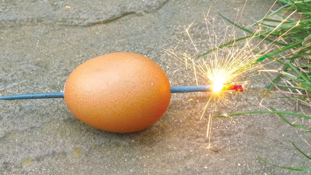 Science Experiment: Sparkler Meets Egg