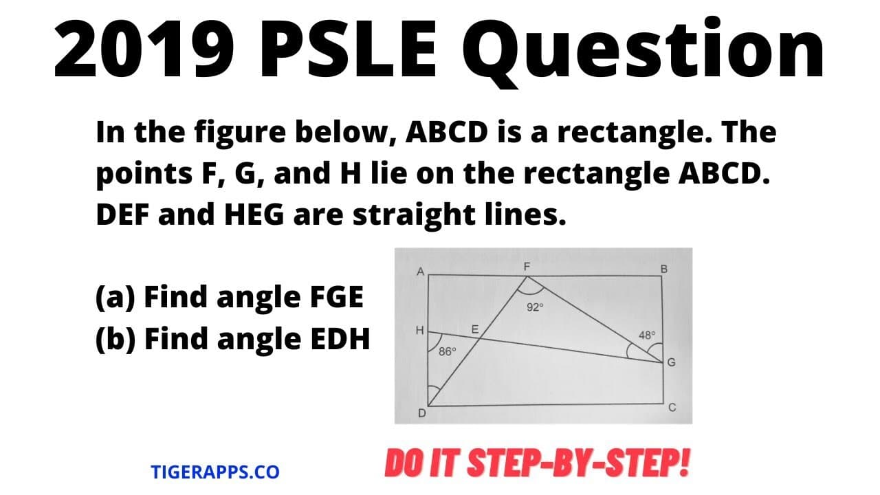 Angles (2019 PSLE Question 13)