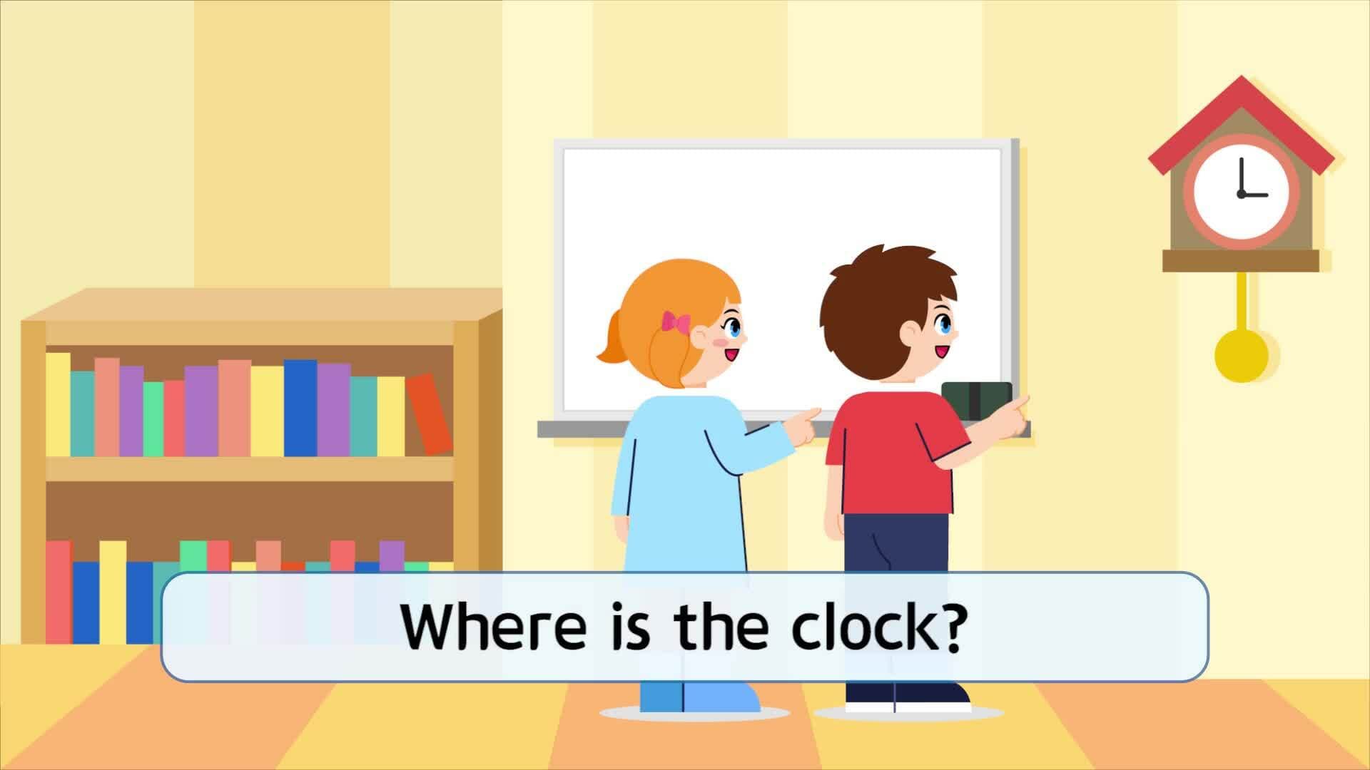 18. Where is the clock?
