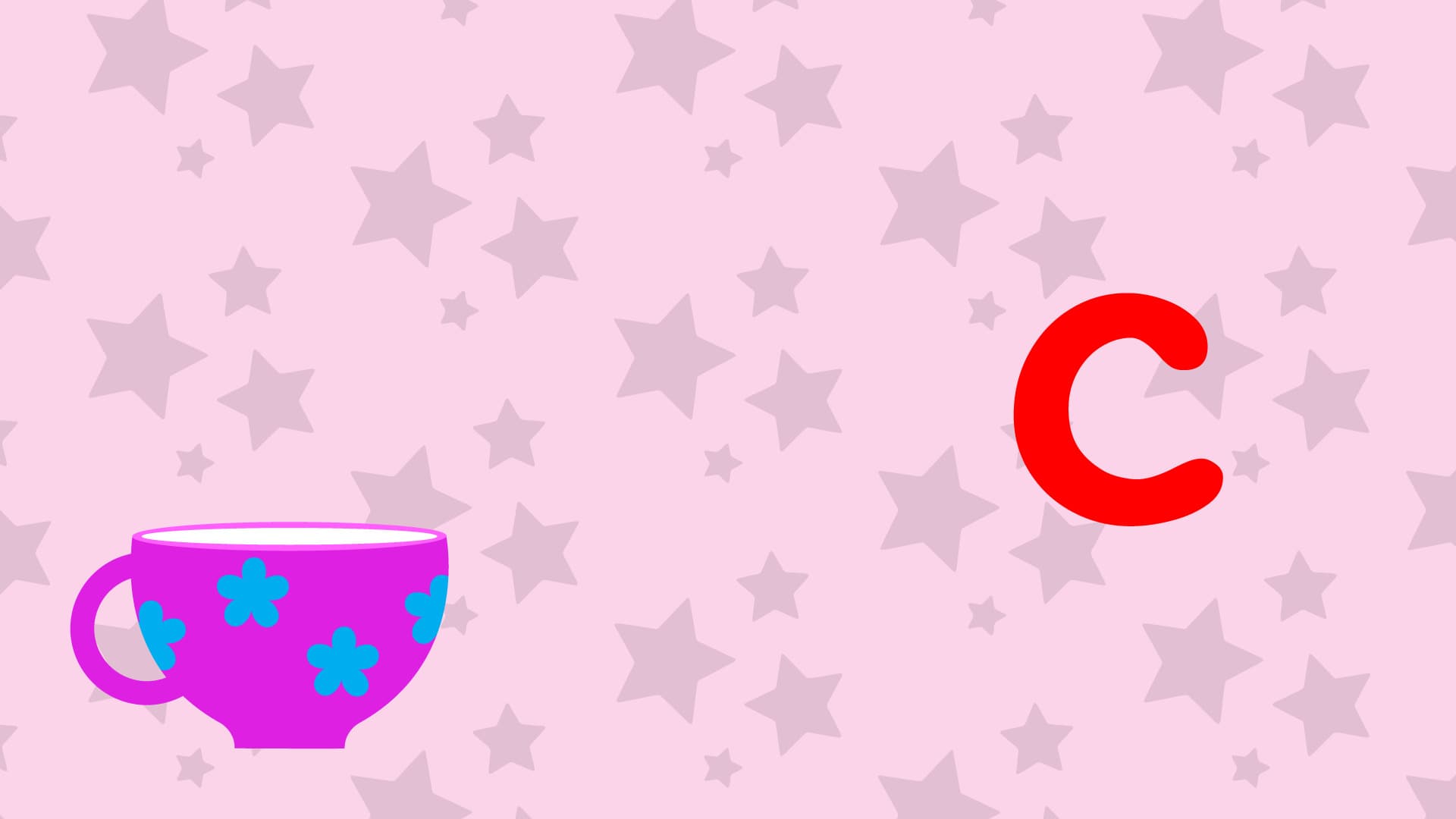 c Is For cup - Lower Case