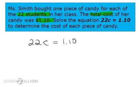 Real-World Problem Solving with One-Step Equations: Multiplication and Division