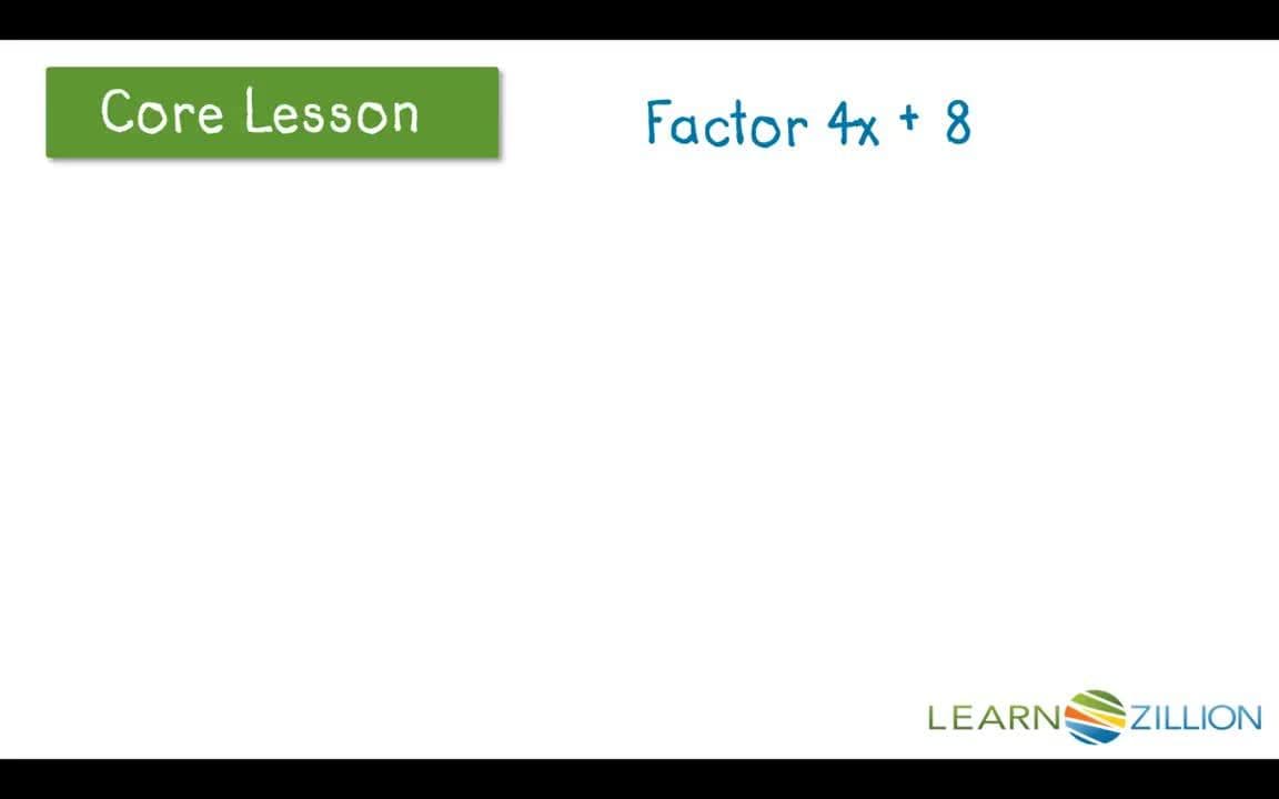 Factoring Linear Expressions