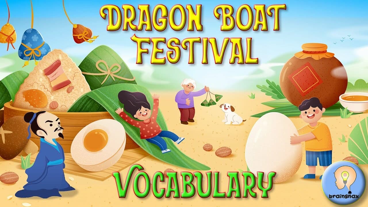 Dragon Boat Festival Vocabulary | Talking Flashcards | 端午節