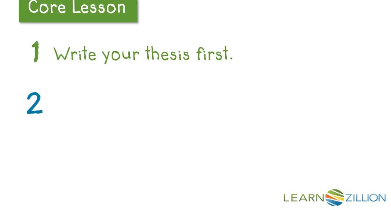 Organizing Pre Writing Notes to Answer a Writing Prompt