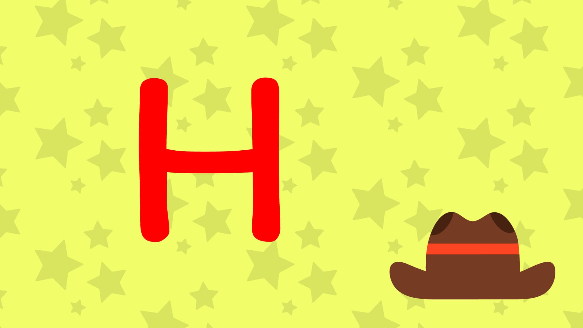 H Is For Hat - Upper Case