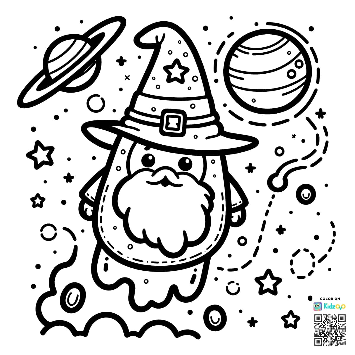  A nice Wizard in Space wearing a Top Hat