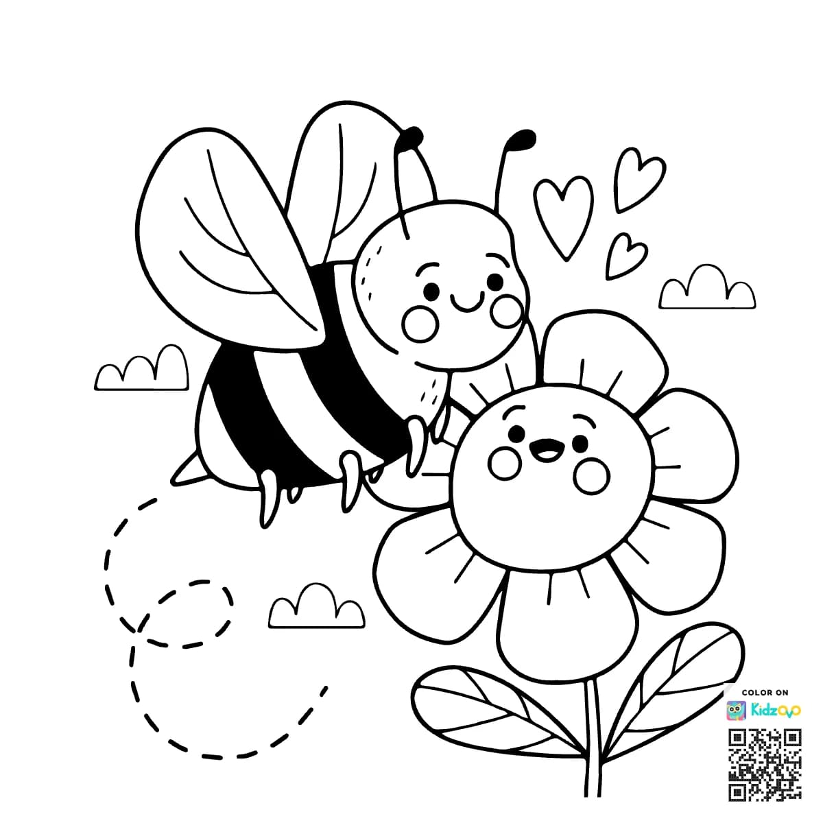 Bee and flower