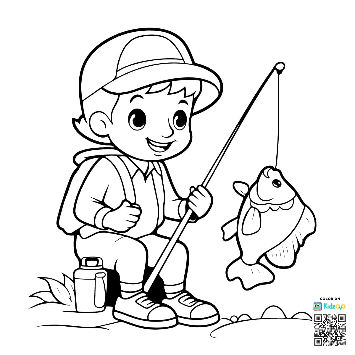 Boy fishing