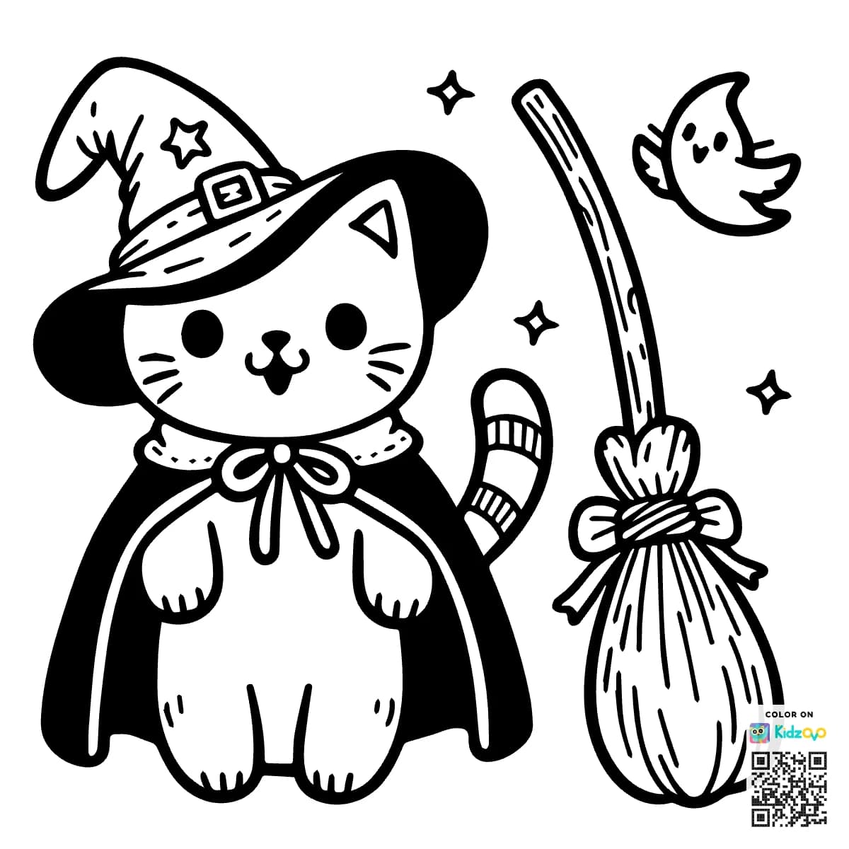 Cat Wizard on Halloween