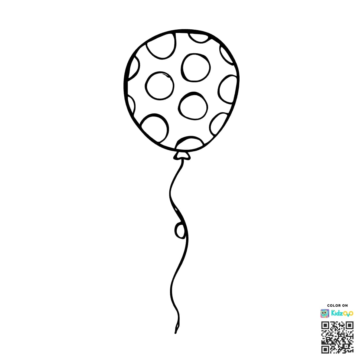 Floating dotted balloon