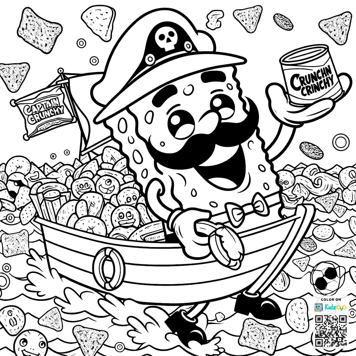 Fun food puns “Captain Crunchy.”