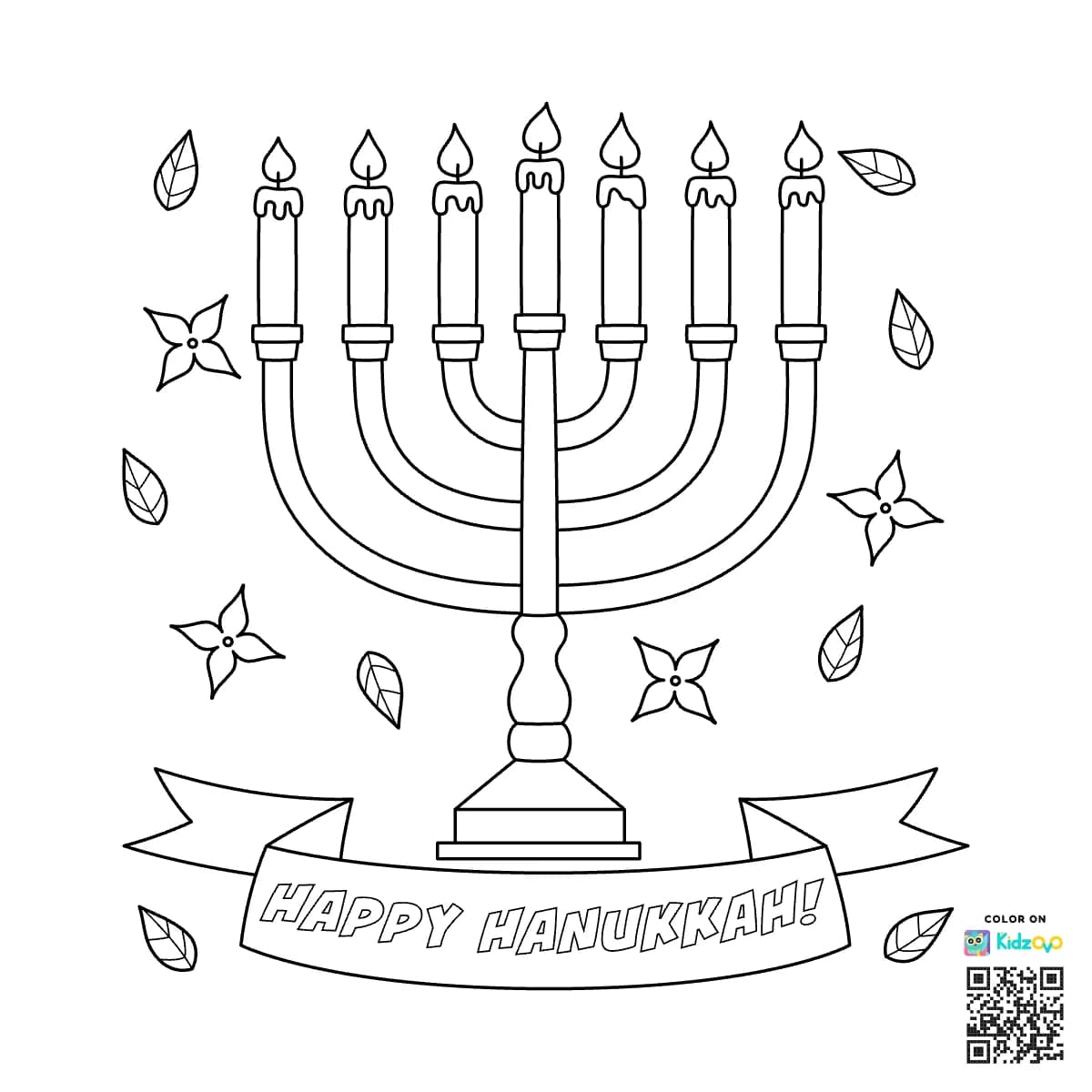 Hanukkah Greeting with Menorah