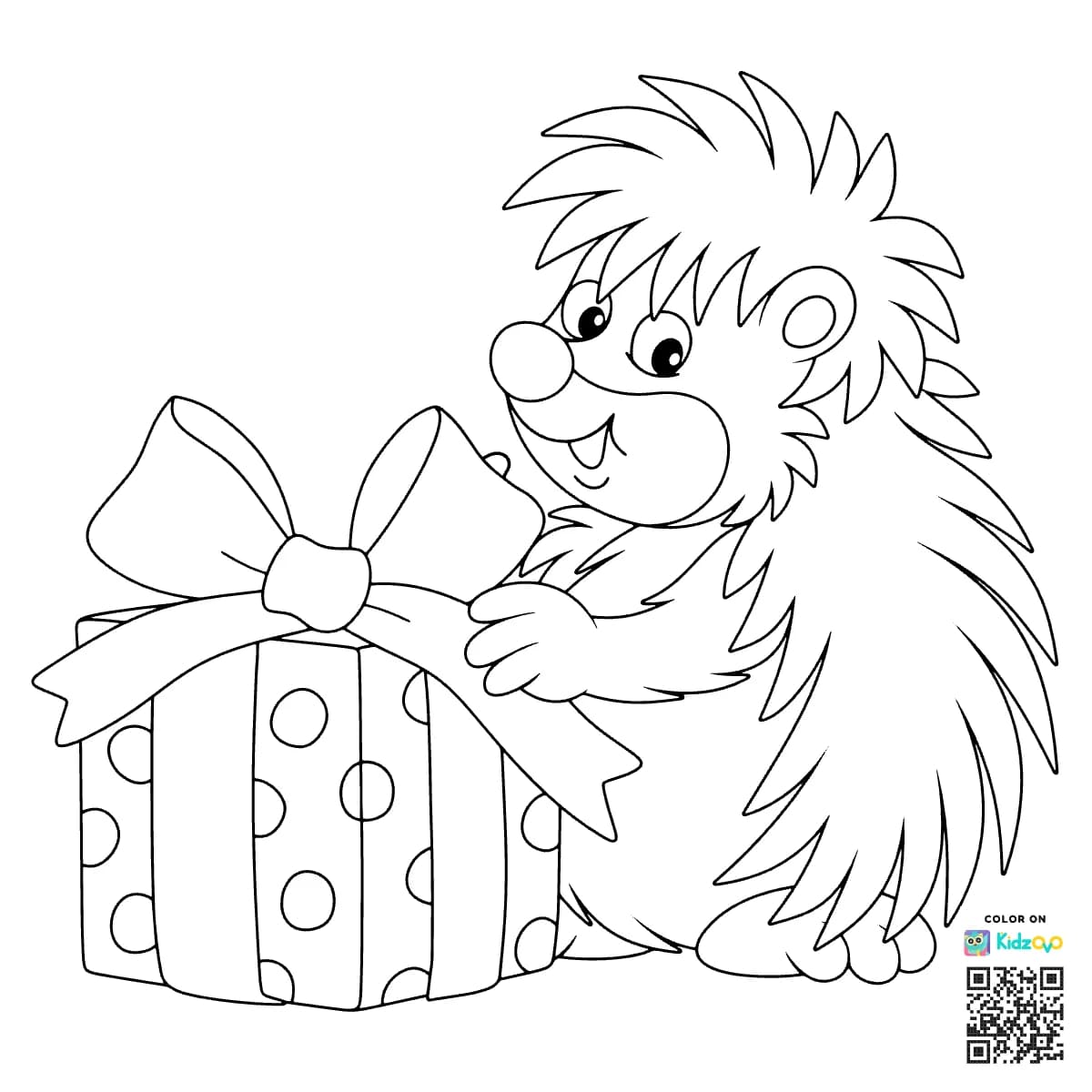Hedgehog with gifts